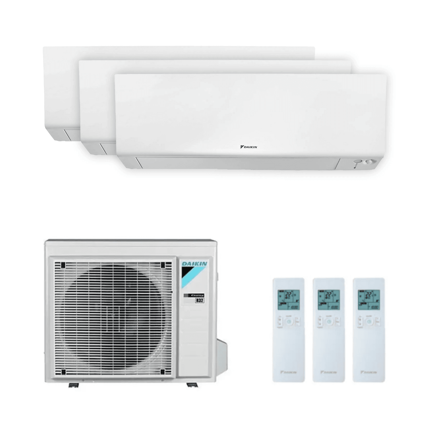 Aire condicionat 3x1 amb wifi Daikin Perfera 2,5 kW 9000 BTU amb referència KITDAIPER3MXM52A252525 de la marca DAIKIN