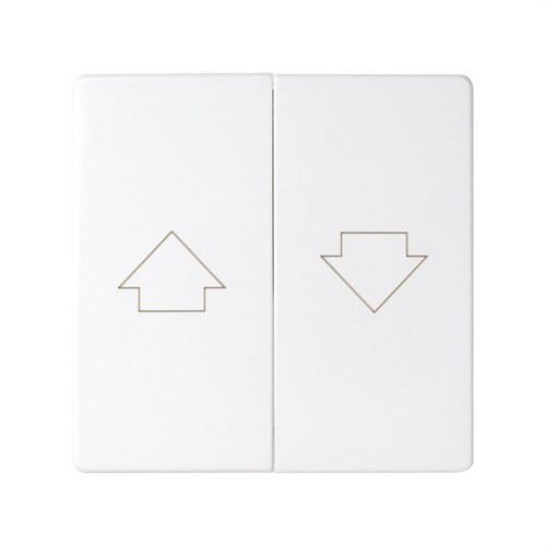 Tecla doble para mecanismo de persianas con enclavamiento de seguridad blanco Simon 82 con referencia 82028-30 de la marca SIMON