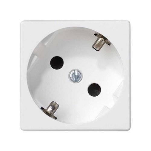 Schuko socket outlet with safety device and screw terminal white Simon K45 with reference K01/9 from the brand SIMON