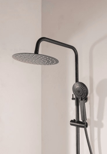Columna de dutxa monocomandament negre mat Roca Plus Round amb referència A5A9A6ENB0 de la marca ROCA