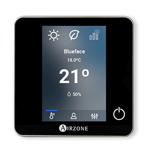 Termostato cableado Airzone Blueface Zero negro con referencia AZCE6BLUEZEROCN de la marca AIRZONE