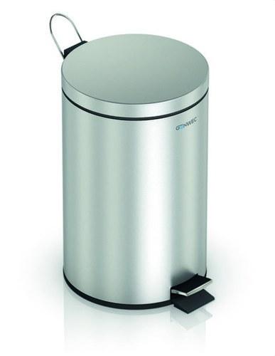 Papelera con pedal de 3L inox satinada con referencia GW06 01 04 01 de la marca GENWEC
