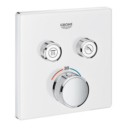 Termostato empotrado con 2 llaves Grohtherm SmartControl - Cromo/Moon White con referencia 29156LS0 de la marca GROHE