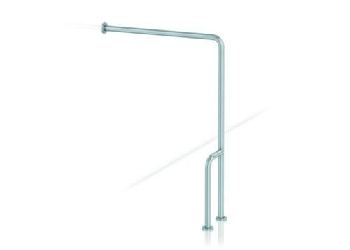 Barra de apoyo pared-suelo de 90º inox satinada izquierda con referencia GW11 12 04 01 de la marca GENWEC