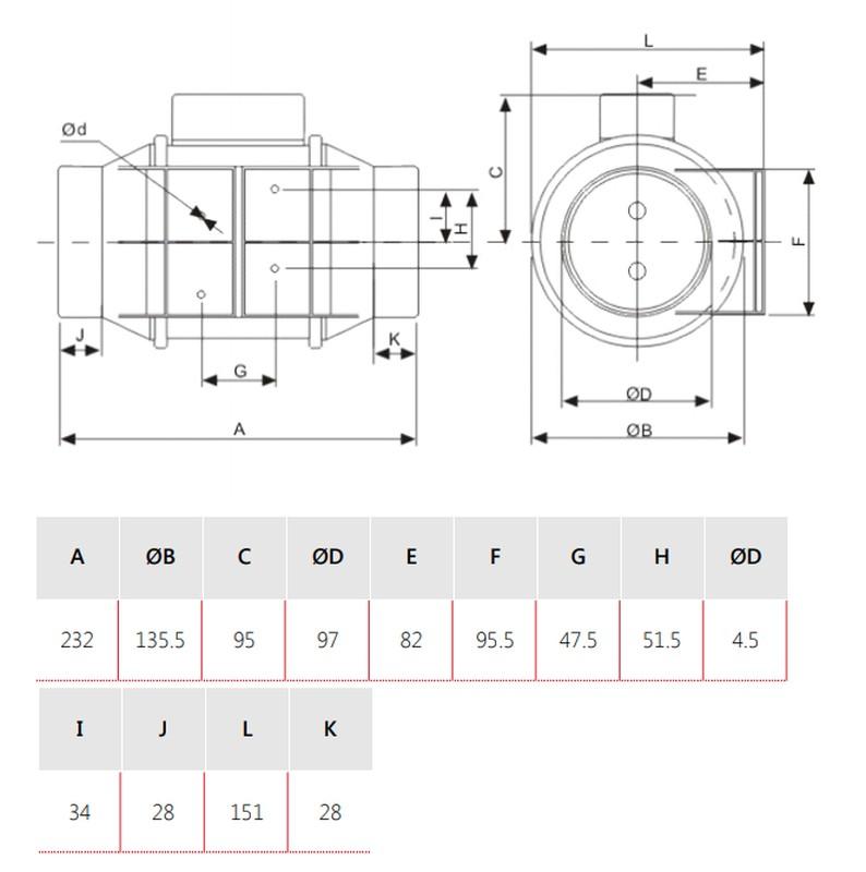 Extractor helicocentrífug de conducte TD-160/100N Silent amb referència 5211318000 de la marca SOLER & PALAU