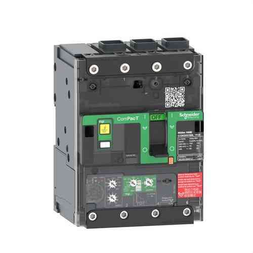 Interruptor automático ComPacT NSXm160E 16KA AC 3P 160A 4.1 ELink con referencia C12E34V160L de la marca SCHNEIDER ELECTRIC