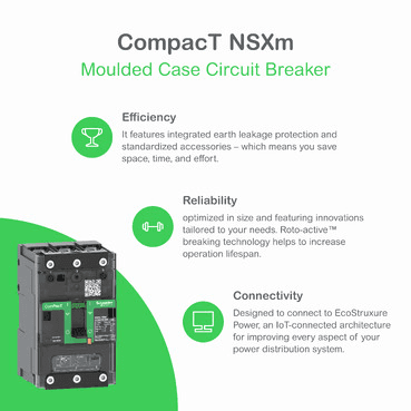 ComPacT NSXm160E Circuit Breaker 16kA AC 3P 160A Micrologic 4.1 ELINK with reference C12E34V160L from the brand SCHNEIDER ELECTRIC