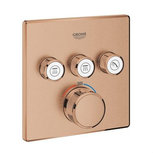 Termostato empotrado con 3 llaves Grohtherm SmartControl - Brushed warm sunset con referencia 29126DL0 de la marca GROHE
