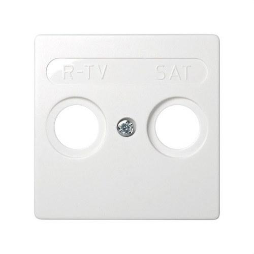 Placa para tomas inductivas de R-TV+SAT blanco Simon 73 Loft con referencia 73097-60 de la marca SIMON
