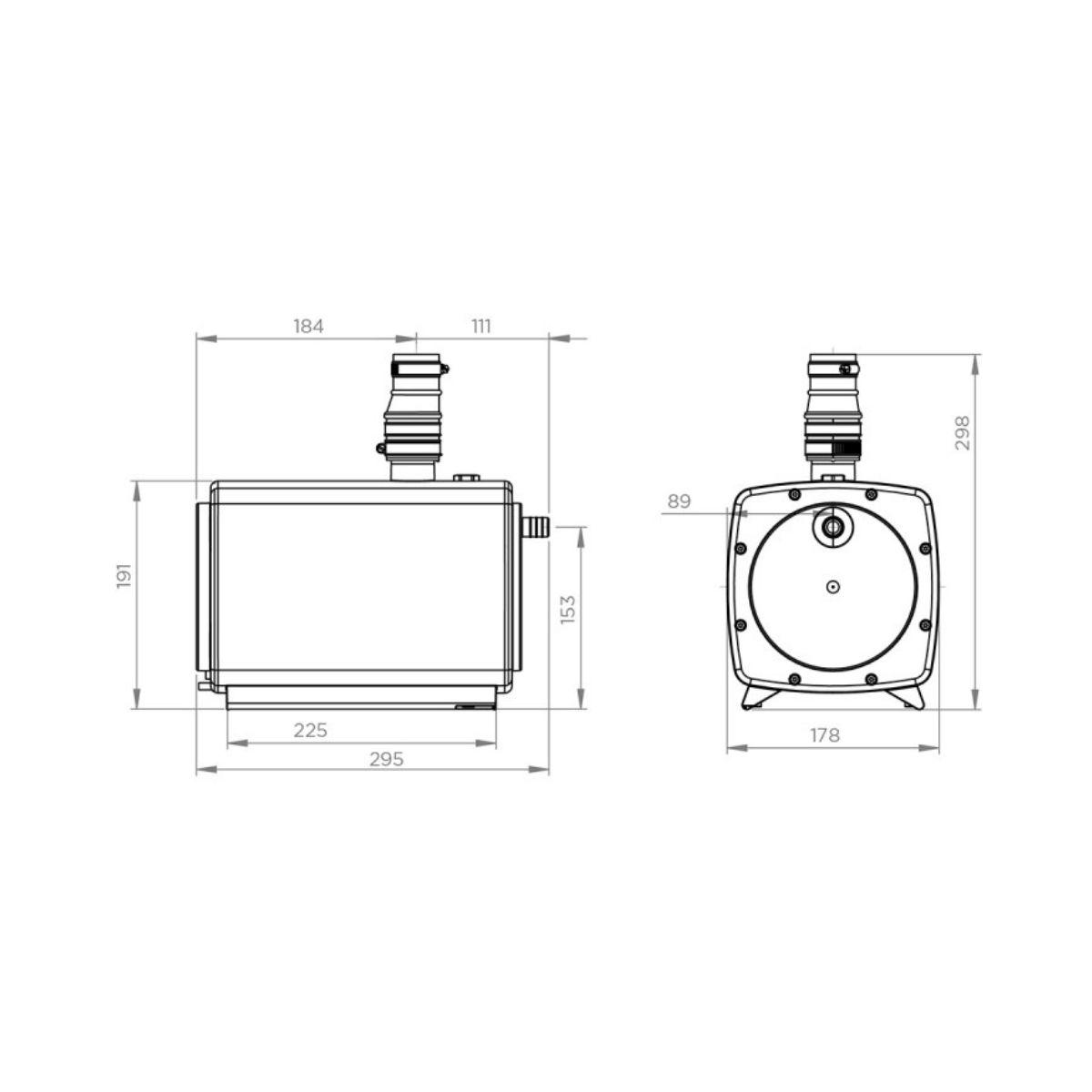 Bomba de evacuación con aspiración y desagüe para ducha de suelo vinílico SFA Sanifloor+ 2 con referencia HIFLOOR2 de la marca SFA SANITRIT