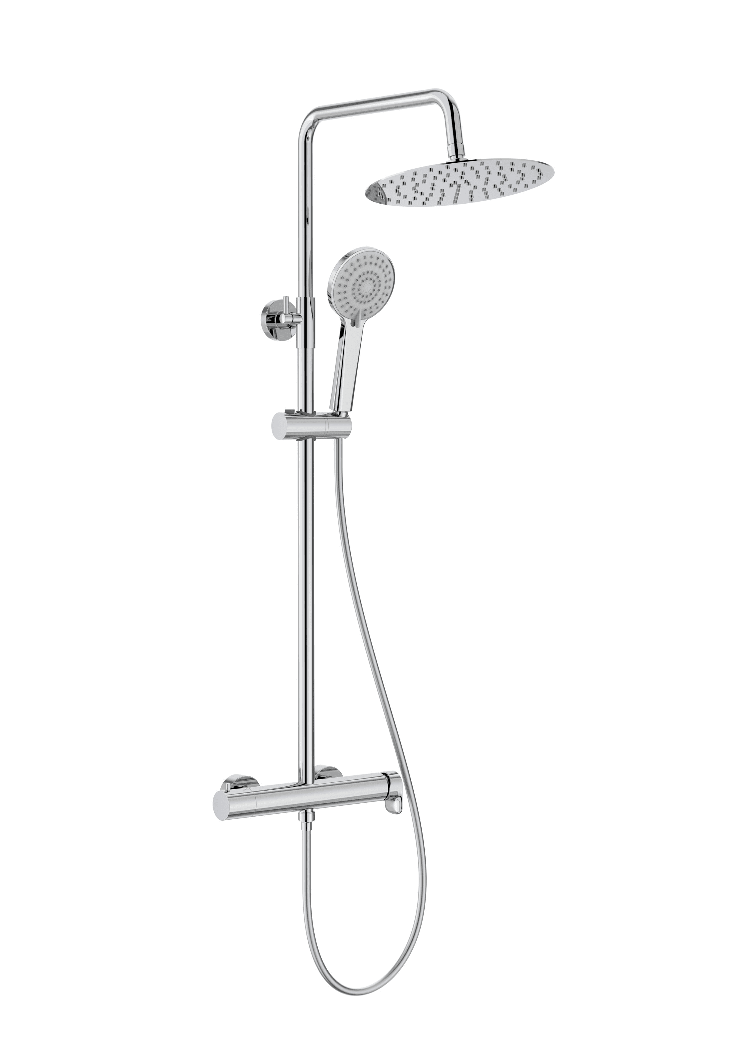 Columna de dutxa monocomandament crom Roca Vega Plus Round amb referència A5A9A6EC00 de la marca ROCA