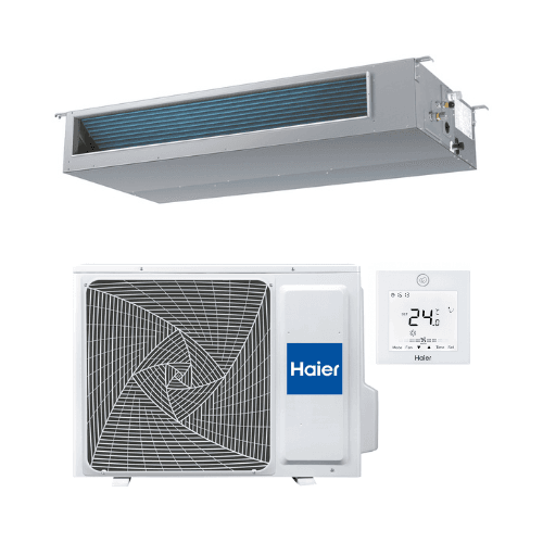 Aire condicionat per conducte amb wifi Haier 9,5 kW 32000 BTU amb referència HAEAD105S2SM9FA(H)1U105S2SQ1FA de la marca HAIER