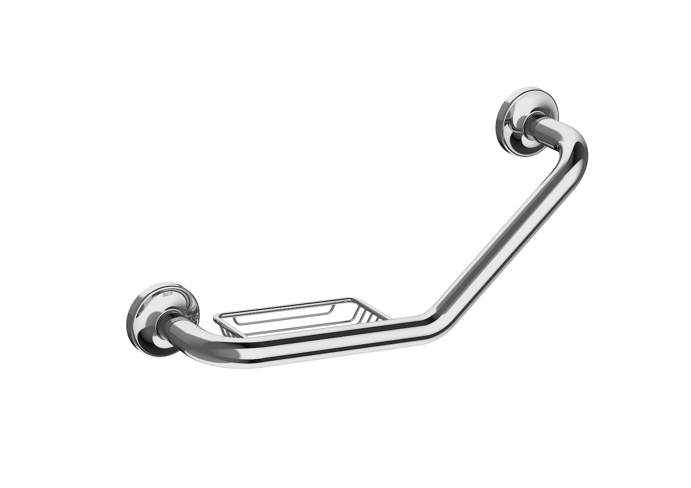 Asa de baño angular 135º con jabonera acabado cromo brillo Roca Access con referencia A816936001 de la marca ROCA