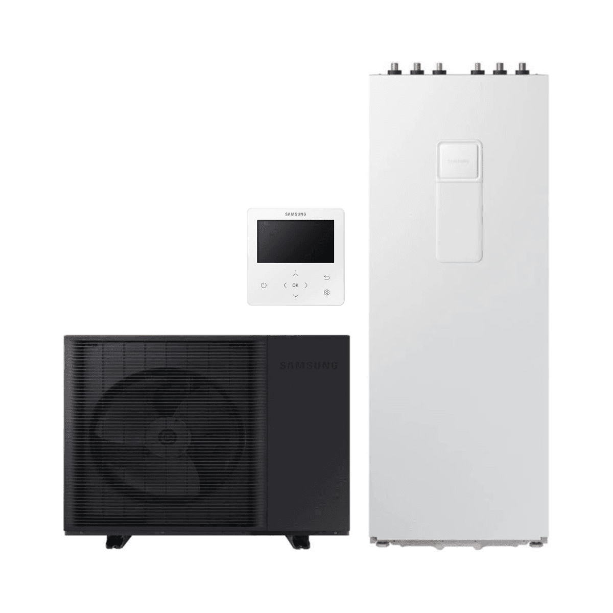 Conjunto aerotermia Samsung EHS Mono R290 8 kW 260 litros con referencia EHSMONOR290-8260 de la marca SAMSUNG