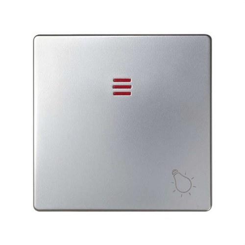 Tecla individual con visor y grabado luz aluminio Simon 82 con referencia 82016-33 de la marca SIMON