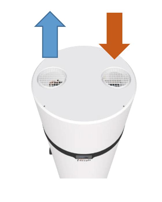 Bomba de calor para ACS con wifi Ferroli EGEA TECH LT 120 litros con referencia GAA0Y8KA de la marca FERROLI