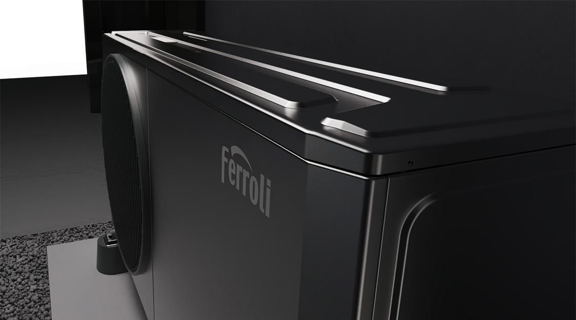 Bomba de calor aerotèrmia monobloc R290 Ferroli OMNIA Life M 14 kW amb comandament amb referència 4B4770149 de la marca FERROLI