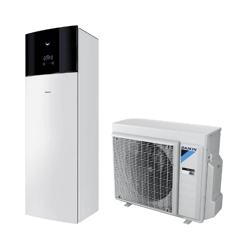 Conjunto aerotermia Daikin Altherma 3 Bibloc 8 kW 230 litros con referencia EHVX08S23E6VERGA08EVH7 de la marca DAIKIN