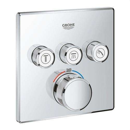 Termostato empotrado con 3 llaves Grohtherm SmartControl - Cromo con referencia 29126000 de la marca GROHE