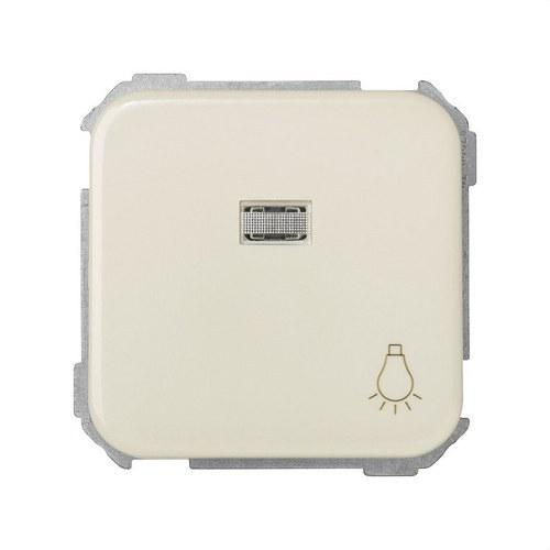 Pulsador con grabado luz luminoso incorporado y sistema de embornamiento rápido marfil Simon 31 con referencia 31661-31 de la marca SIMON