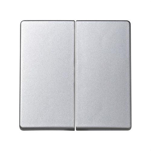 Tecla doble para mecanismos de mando aluminio Simon 73 Loft con referencia 73026-63 de la marca SIMON