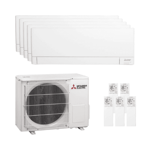 Aire acondicionado 5x1 con wifi Mitsubishi MSZ-AY 2,5 kW (3) + 3,5 kW (2) de la marca MITSUBISHI