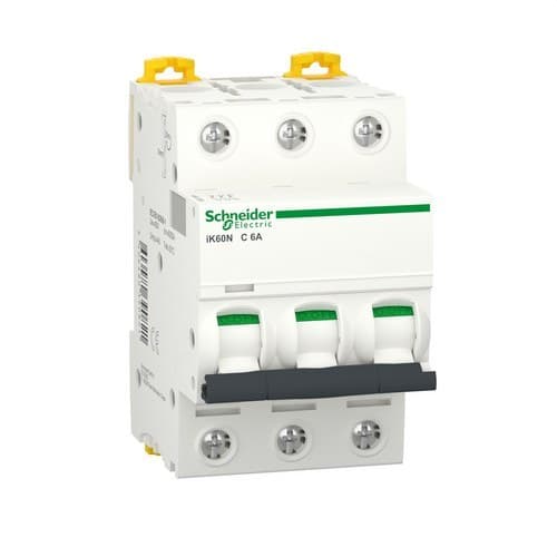 Magnetotèrmic IK60N 3P 6A Corba C amb referència A9K17306 de la marca SCHNEIDER ELECTRIC