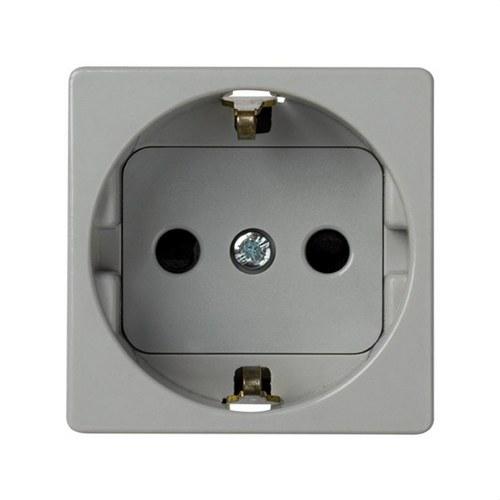 Base de enchufe schuko 16 A 250V con dispositivo de seguridad y embornamiento a tornillo gris Simon 27 Play con referencia 27472-67 de la marca SIMON