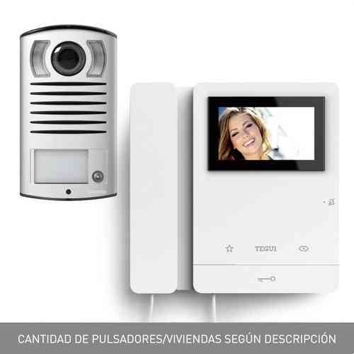 Kit videoportero para 1 vivienda Tegui Linea 2000 con monitor Serie 8 con referencia 378121 de la marca TEGUI