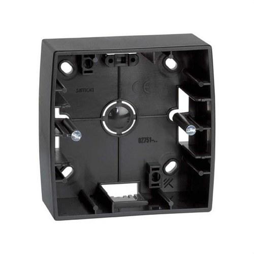 Caja de superficie baja para 1 elemento grafito Simon 82 con referencia 82750-38 de la marca SIMON