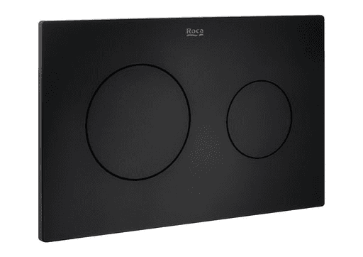 Placa de accionamiento con descarga dual negro mate Roca In-Wall PL10 Dual con referencia A890189206 de la marca ROCA