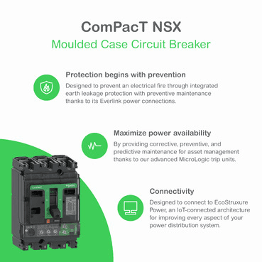 Interruptor automático ComPacT NSX250N 50kA AC 4P4R 250A TMD con referencia C25N4TM250 de la marca SCHNEIDER ELECTRIC