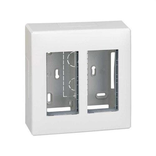 Surface-mounted wall box for 2 double elements white Simon 500 Cima with reference 51000002-030 from the brand SIMON