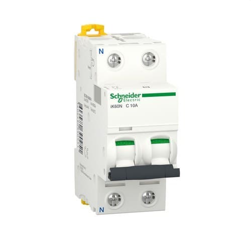 Magnetotèrmic IK60N 1P+N 10A Corba C Corba C 6kA amb referència A9K17610 de la marca SCHNEIDER ELECTRIC