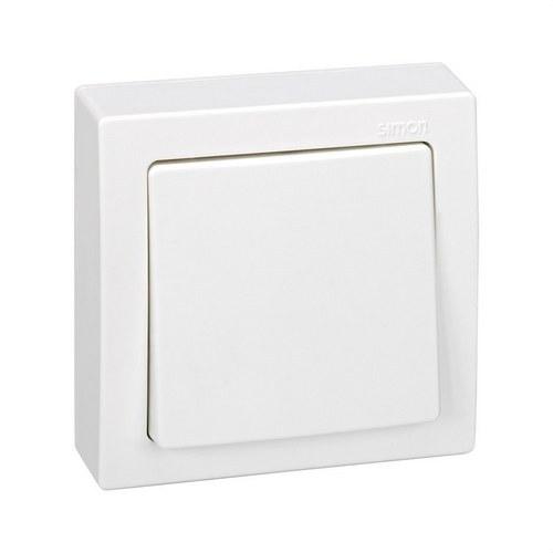 Conmutador monobloc con sistema de embornamiento a tornillo blanco Simon 73 Loft con referencia 73201-50 de la marca SIMON