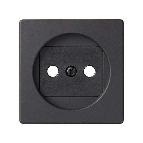Tapa con dispositivo de seguridad para la base de enchufe bipolar grafito Simon 82 con referencia 82040-38 de la marca SIMON