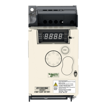 Variador de velocitat Altivar ATV12 0.37kW 0.55hp 200..240V 1ph amb dissipador de calor amb referència ATV12H037M2 de la marca SCHNEIDER ELECTRIC