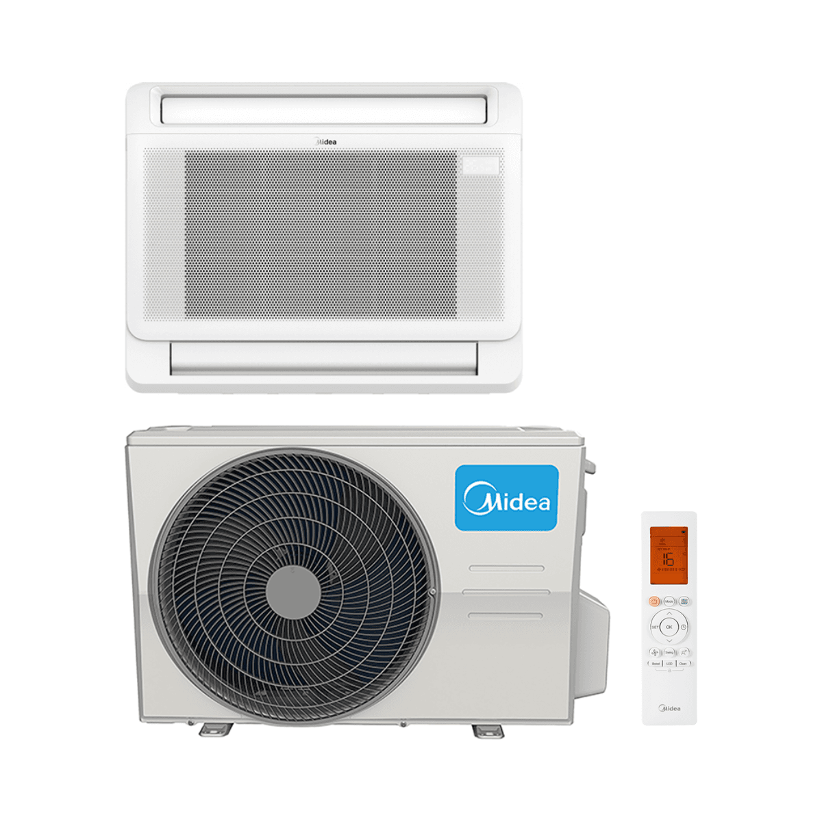 Aire condicionat consola doble flux Midea 2,6 kW 9000 BTU amb referència MFAU-26(09)N8Q-1 de la marca MIDEA