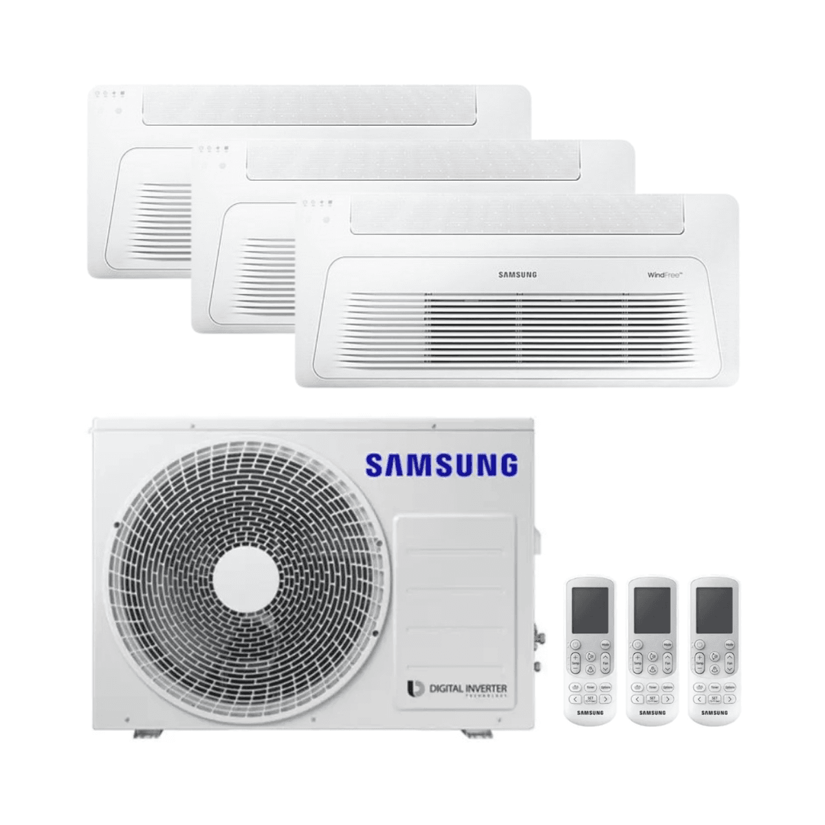 Aire condicionat cassette 3x1 d'1 via Samsung WindFree 3,5 kW 12000 BTU amb referència F-CST1W35R3 de la marca SAMSUNG