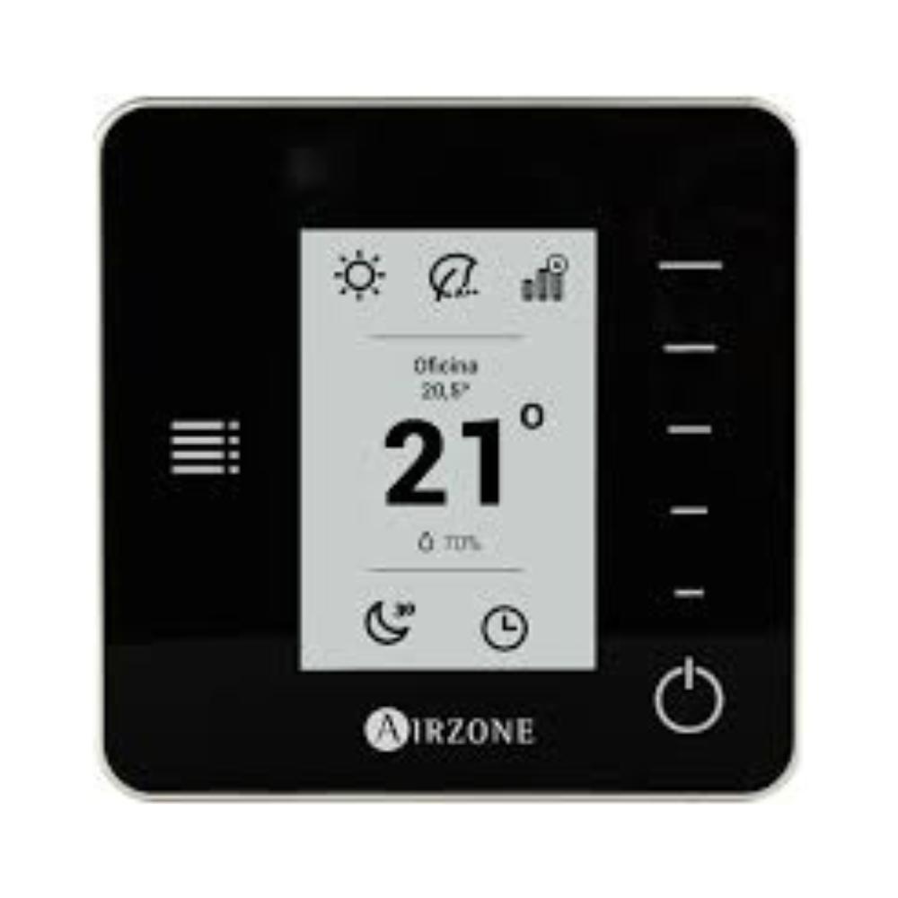 Termòstat ràdio monocrom AirZone Think negre amb referència AZDI6THINKRB de la marca AIRZONE