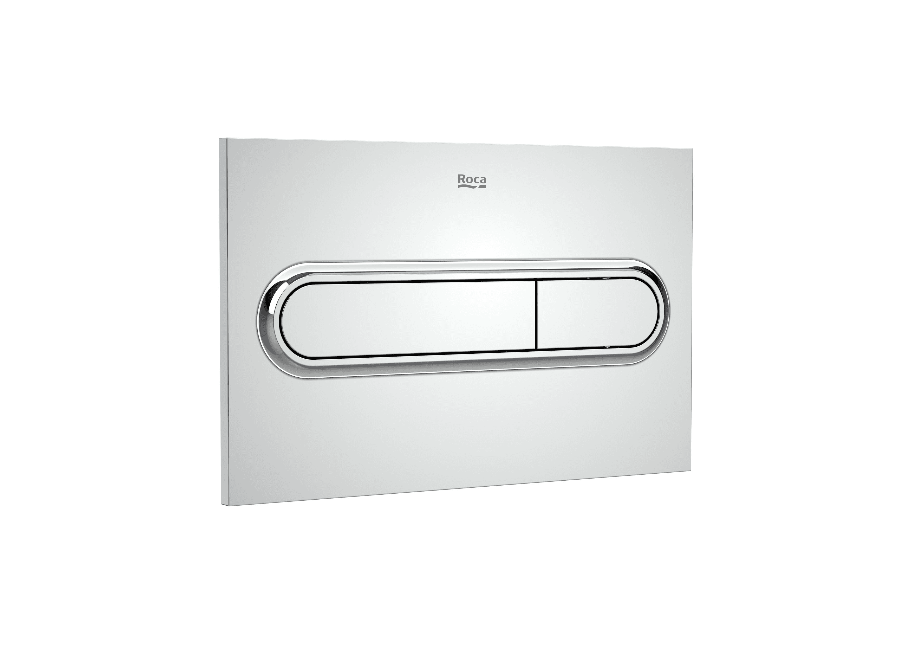Placa d'accionament amb descàrrega dual crom Roca In-Wall PL1 Dual amb referència A890195001 de la marca ROCA