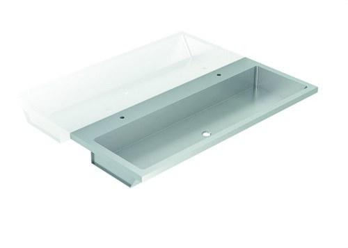 Lavabo col·lectiu de 1.800 mm d'acer inoxidable 304 amb referència GW08 38 04 01 de la marca GENWEC