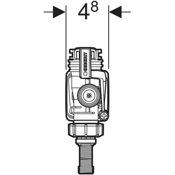 Mecanismo de alimentación lateral Geberit serie 383 con referencia 281.000.00.5 de la marca GEBERIT