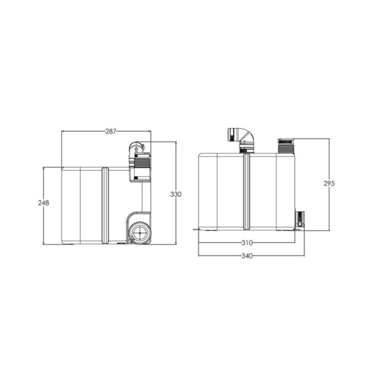 Bomba de evacuación SFA Saniswift Pro para uso intensivo en lavanderías con referencia SANISWIFTPRO de la marca SFA SANITRIT