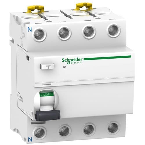 Diferencial IDD 4P 25A 30mA Clase AC con referencia A9R81425 de la marca SCHNEIDER ELECTRIC