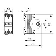 Magnetotérmico Gewiss Serie 90 MTC 4P 20A C 6kA con referencia GW90288 de la marca GEWISS