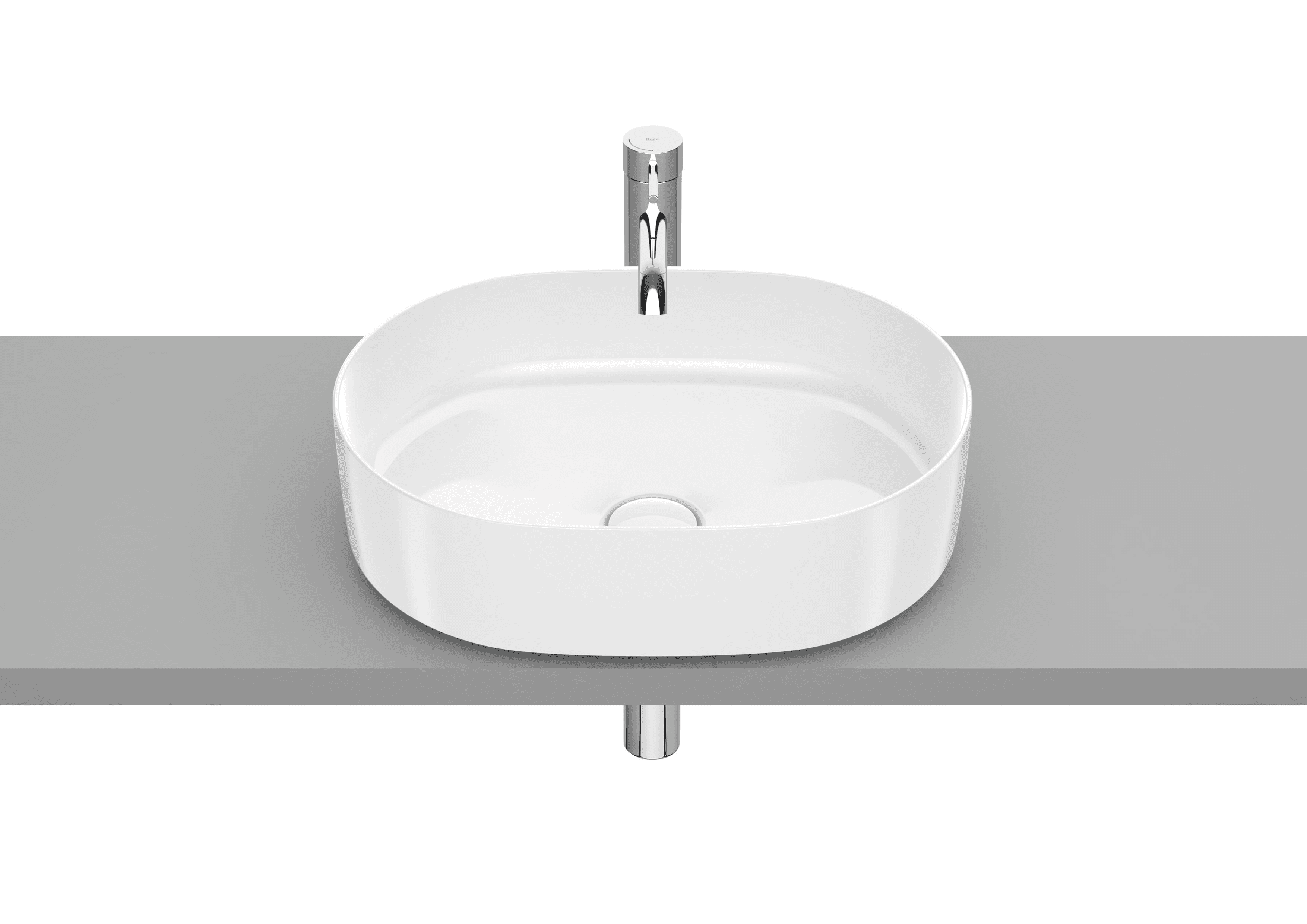 Lavabo de sobre encimera de Fineceramic® Roca Inspira 500x370mm con referencia A327520000 de la marca ROCA