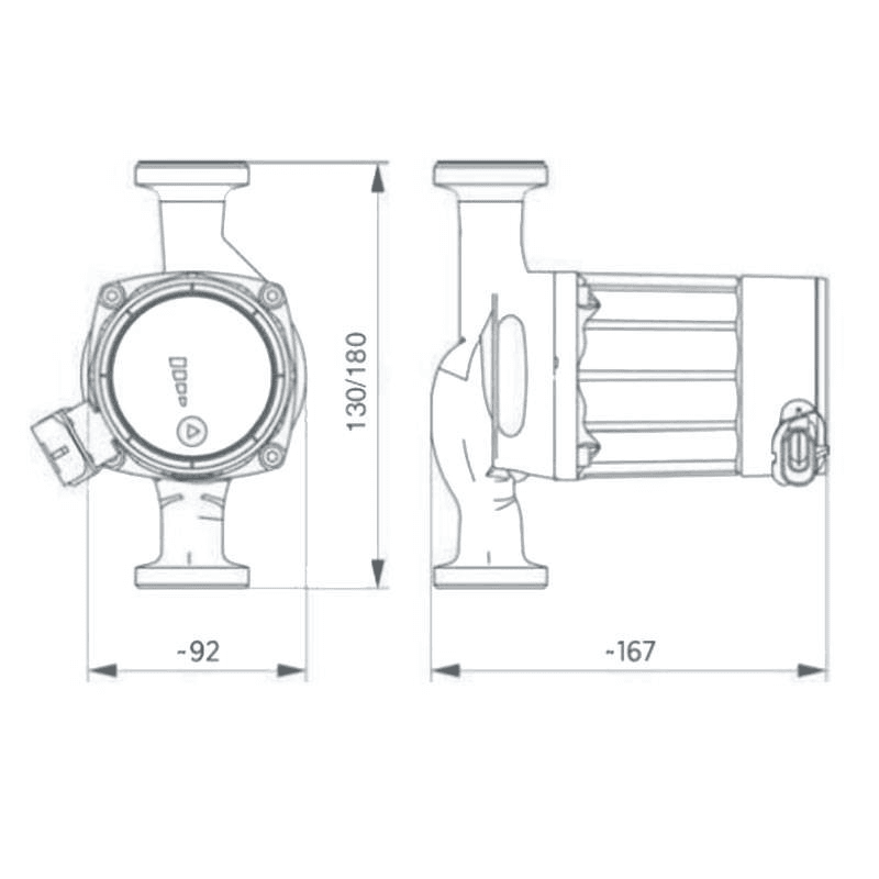 Bomba circuladora Ebara EGO W1 25/60-180 230W con referencia 1576000361 de la marca EBARA
