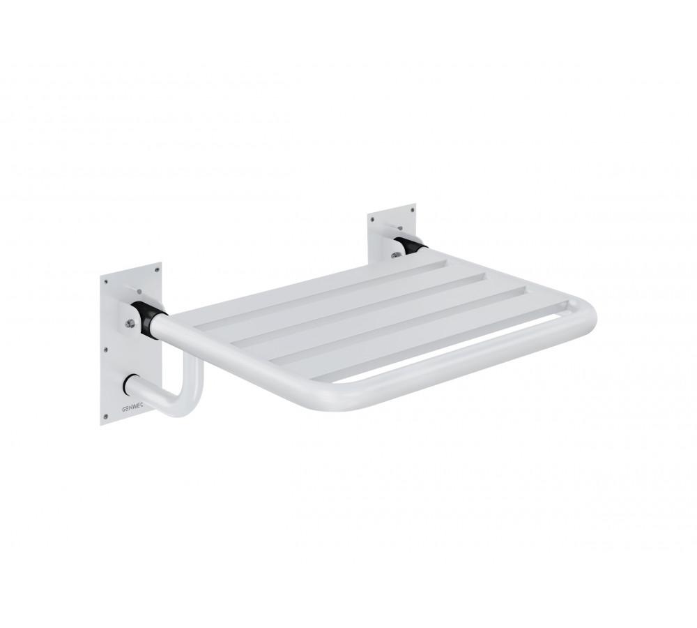 Asiento abatible para baños y duchas acero blanco con referencia GW11 23 03 00 de la marca GENWEC