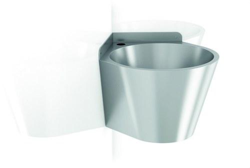 Lavamanos esquinero redondo inox 304 satinado con referencia GW08 26 04 01 de la marca GENWEC